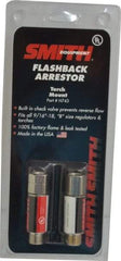 Miller-Smith - Torch Mount High Flow Flashback Arrestor - For Use with Cutting and Welding Torches - Exact Tool & Supply