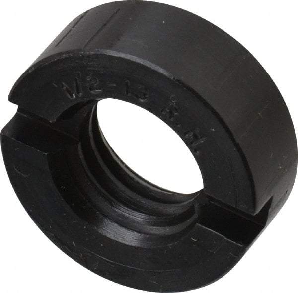 Sopko - 7/8" Diam Grinding Wheel Spindle Slotted Nut - 1/2-13 Thread Size, Right Handed, 5/16" Thick - Exact Tool & Supply