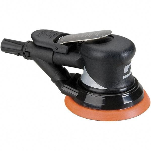 Dynabrade - 12,000 OPM, 18 CFM Air Consumption, Palm Air Orbital Sander - Round Pad, 1/4 NPT Inlet - Exact Tool & Supply