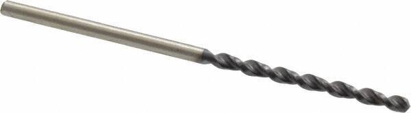 Accupro - #48 130° Cobalt Jobber Drill - TiAlN Finish, Right Hand Cut, Parabolic Flute, Straight Shank, 1-15/16" OAL, Split Point - Exact Tool & Supply