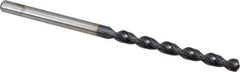 Accupro - 3.3mm 130° Cobalt Jobber Drill - TiAlN Finish, Right Hand Cut, Parabolic Flute, Straight Shank, 2-9/16" OAL, Split Point - Exact Tool & Supply