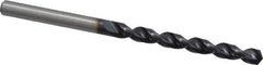 Accupro - 7/32" 130° Cobalt Jobber Drill - TiAlN Finish, Right Hand Cut, Parabolic Flute, Straight Shank, 93mm OAL, Split Point - Exact Tool & Supply