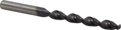 Accupro - 13/32" 130° Cobalt Jobber Drill - TiAlN Finish, Right Hand Cut, Parabolic Flute, Straight Shank, 5-1/4" OAL, Split Point - Exact Tool & Supply
