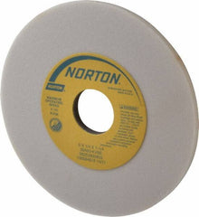 Norton - 6" Diam x 1-1/4" Hole x 1/4" Thick, K Hardness, 60 Grit Surface Grinding Wheel - Aluminum Oxide, Type 1, Medium Grade, 4,140 Max RPM, Vitrified Bond, No Recess - Exact Tool & Supply