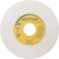 Norton - 6" Diam x 1-1/4" Hole x 1/4" Thick, K Hardness, 80 Grit Surface Grinding Wheel - Aluminum Oxide, Type 1, Medium Grade, 4,140 Max RPM, Vitrified Bond, No Recess - Exact Tool & Supply