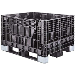 Akro-Mils - 47-5/8" Long x 39-3/4" Wide x 33-7/8" High Polyethylene Collapsible Bulk Box Container with 2 Gates - 2,500 Lb. Load Capacity - Exact Tool & Supply