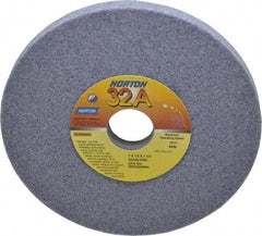 Norton - 7" Diam x 1-1/4" Hole x 1/2" Thick, I Hardness, 46 Grit Surface Grinding Wheel - Aluminum Oxide, Type 1, Coarse Grade, 3,600 Max RPM, Vitrified Bond, No Recess - Exact Tool & Supply