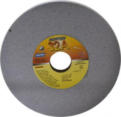 Norton - 7" Diam x 1-1/4" Hole x 1/2" Thick, H Hardness, 80 Grit Surface Grinding Wheel - Aluminum Oxide, Type 1, Medium Grade, 3,600 Max RPM, Vitrified Bond, No Recess - Exact Tool & Supply