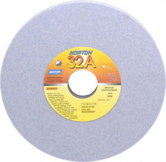 Norton - 7" Diam x 1-1/4" Hole x 1/2" Thick, J Hardness, 80 Grit Surface Grinding Wheel - Aluminum Oxide, Type 1, Medium Grade, 3,600 Max RPM, Vitrified Bond, No Recess - Exact Tool & Supply
