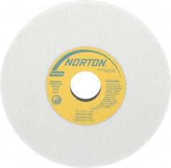 Norton - 7" Diam x 1-1/4" Hole x 1/2" Thick, H Hardness, 46 Grit Surface Grinding Wheel - Aluminum Oxide, Type 1, Coarse Grade, 3,600 Max RPM, Vitrified Bond, No Recess - Exact Tool & Supply