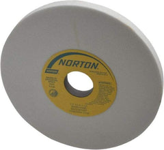 Norton - 7" Diam x 1-1/4" Hole x 1/2" Thick, H Hardness, 80 Grit Surface Grinding Wheel - Aluminum Oxide, Type 1, Medium Grade, 3,600 Max RPM, Vitrified Bond, No Recess - Exact Tool & Supply