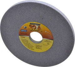 Norton - 7" Diam x 1-1/4" Hole x 3/8" Thick, K Hardness, 60 Grit Surface Grinding Wheel - Aluminum Oxide, Type 1, Medium Grade, 3,600 Max RPM, Vitrified Bond, No Recess - Exact Tool & Supply