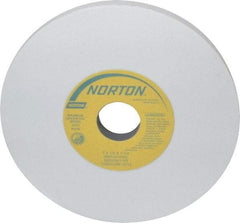 Norton - 7" Diam x 1-1/4" Hole x 1/2" Thick, I Hardness, 100 Grit Surface Grinding Wheel - Aluminum Oxide, Type 1, Fine Grade, 3,600 Max RPM, Vitrified Bond, No Recess - Exact Tool & Supply