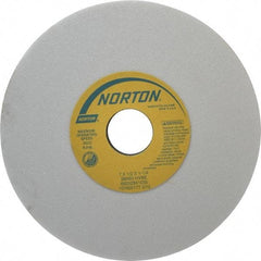 Norton - 7" Diam x 1-1/4" Hole x 1/2" Thick, H Hardness, 60 Grit Surface Grinding Wheel - Aluminum Oxide, Type 1, Medium Grade, 3,600 Max RPM, Vitrified Bond, No Recess - Exact Tool & Supply