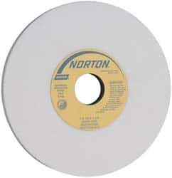 Norton - 7" Diam x 1-1/4" Hole x 1/2" Thick, I Hardness, 60 Grit Surface Grinding Wheel - Aluminum Oxide, Type 1, Medium Grade, 3,600 Max RPM, Vitrified Bond, No Recess - Exact Tool & Supply