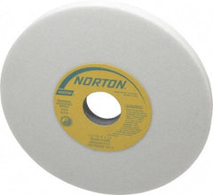 Norton - 7" Diam x 1-1/4" Hole x 1/2" Thick, K Hardness, 60 Grit Surface Grinding Wheel - Aluminum Oxide, Type 1, Medium Grade, 3,600 Max RPM, Vitrified Bond, No Recess - Exact Tool & Supply