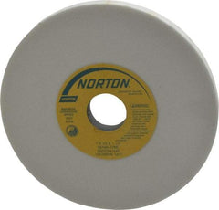 Norton - 7" Diam x 1-1/4" Hole x 1/2" Thick, J Hardness, 80 Grit Surface Grinding Wheel - Aluminum Oxide, Type 1, Medium Grade, 3,600 Max RPM, Vitrified Bond, No Recess - Exact Tool & Supply