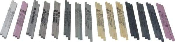 Made in USA - 45 Piece Aluminum Oxide Polishing Stone Kit - Coarse, Medium & Fine - Exact Tool & Supply