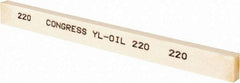 Made in USA - 220 Grit Aluminum Oxide Rectangular Polishing Stone - Very Fine Grade, 1/2" Wide x 6" Long x 1/4" Thick, Oil Filled - Exact Tool & Supply