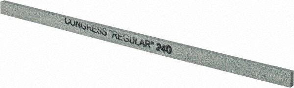 Made in USA - 240 Grit Silicon Carbide Rectangular Polishing Stone - Very Fine Grade, 1/4" Wide x 6" Long x 1/8" Thick - Exact Tool & Supply