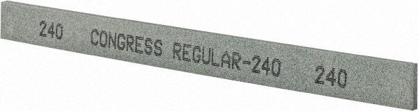 Made in USA - 240 Grit Silicon Carbide Rectangular Polishing Stone - Very Fine Grade, 1/2" Wide x 6" Long x 1/8" Thick - Exact Tool & Supply