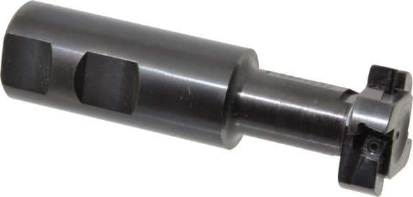 Cutting Tool Technologies - 1-1/4" Cutting Diam x 31/64" Cutting Width, 4 Cutter Inserts, 1" Shank Diam, Indexable T-Slot Cutter - Insert Style 1312-030, 2 Flutes - Exact Tool & Supply