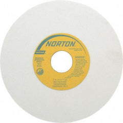 Norton - 7" Diam x 1-1/4" Hole x 1/4" Thick, K Hardness, 150 Grit Surface Grinding Wheel - Aluminum Oxide, Type 1, Very Fine Grade, 3,600 Max RPM, Vitrified Bond, No Recess - Exact Tool & Supply