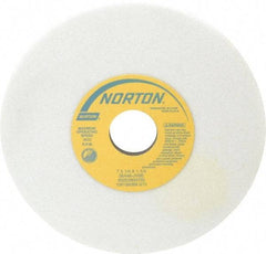 Norton - 7" Diam x 1-1/4" Hole x 1/4" Thick, J Hardness, 46 Grit Surface Grinding Wheel - Aluminum Oxide, Type 1, Coarse Grade, 3,600 Max RPM, Vitrified Bond, No Recess - Exact Tool & Supply