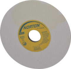 Norton - 7" Diam x 1-1/4" Hole x 1/4" Thick, I Hardness, 80 Grit Surface Grinding Wheel - Aluminum Oxide, Type 1, Medium Grade, 3,600 Max RPM, Vitrified Bond, No Recess - Exact Tool & Supply