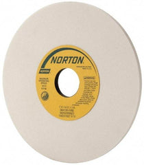 Norton - 7" Diam x 1-1/4" Hole x 1/4" Thick, I Hardness, 100 Grit Surface Grinding Wheel - Aluminum Oxide, Type 1, Fine Grade, 3,600 Max RPM, Vitrified Bond, No Recess - Exact Tool & Supply