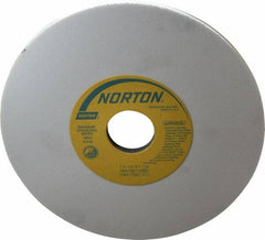 Norton - 7" Diam x 1-1/4" Hole x 1/4" Thick, H Hardness, 100 Grit Surface Grinding Wheel - Aluminum Oxide, Type 1, Fine Grade, 3,600 Max RPM, Vitrified Bond, No Recess - Exact Tool & Supply