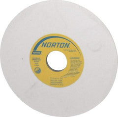 Norton - 7" Diam x 1-1/4" Hole x 1/4" Thick, J Hardness, 120 Grit Surface Grinding Wheel - Aluminum Oxide, Type 1, Fine Grade, 3,600 Max RPM, Vitrified Bond, No Recess - Exact Tool & Supply