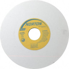 Norton - 7" Diam x 1-1/4" Hole x 1/4" Thick, K Hardness, 120 Grit Surface Grinding Wheel - Aluminum Oxide, Type 1, Fine Grade, 3,600 Max RPM, Vitrified Bond, No Recess - Exact Tool & Supply