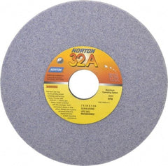 Norton - 7" Diam x 1-1/4" Hole x 1/4" Thick, K Hardness, 46 Grit Surface Grinding Wheel - Aluminum Oxide, Type 1, Coarse Grade, 3,600 Max RPM, Vitrified Bond, No Recess - Exact Tool & Supply