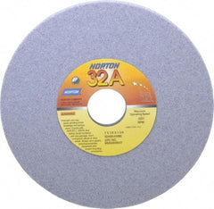 Norton - 7" Diam x 1-1/4" Hole x 1/4" Thick, H Hardness, 60 Grit Surface Grinding Wheel - Aluminum Oxide, Type 1, Medium Grade, 3,600 Max RPM, Vitrified Bond, No Recess - Exact Tool & Supply