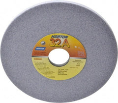 Norton - 7" Diam x 1-1/4" Hole x 1/4" Thick, J Hardness, 60 Grit Surface Grinding Wheel - Aluminum Oxide, Type 1, Medium Grade, 3,600 Max RPM, Vitrified Bond, No Recess - Exact Tool & Supply