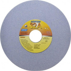 Norton - 7" Diam x 1-1/4" Hole x 1/4" Thick, J Hardness, 80 Grit Surface Grinding Wheel - Aluminum Oxide, Type 1, Medium Grade, 3,600 Max RPM, Vitrified Bond, No Recess - Exact Tool & Supply