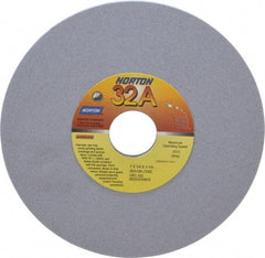 Norton - 7" Diam x 1-1/4" Hole x 1/4" Thick, J Hardness, 100 Grit Surface Grinding Wheel - Aluminum Oxide, Type 1, Fine Grade, 3,600 Max RPM, Vitrified Bond, No Recess - Exact Tool & Supply