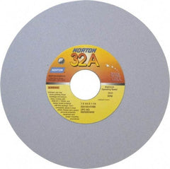 Norton - 7" Diam x 1-1/4" Hole x 1/4" Thick, K Hardness, 120 Grit Surface Grinding Wheel - Aluminum Oxide, Type 1, Fine Grade, 3,600 Max RPM, Vitrified Bond, No Recess - Exact Tool & Supply