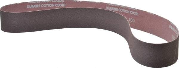 Norton - 2" Wide x 48" OAL, 100 Grit, Aluminum Oxide Abrasive Belt - Aluminum Oxide, Fine, Coated, X Weighted Cloth Backing, Series R228 - Exact Tool & Supply