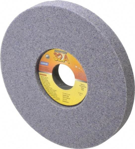 Norton - 7" Diam x 1-1/4" Hole x 3/4" Thick, I Hardness, 46 Grit Surface Grinding Wheel - Aluminum Oxide, Type 5, Coarse Grade, 3,600 Max RPM, Vitrified Bond, One-Side Recess - Exact Tool & Supply