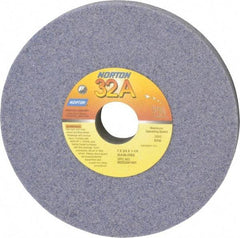 Norton - 7" Diam x 1-1/4" Hole x 3/4" Thick, I Hardness, 46 Grit Surface Grinding Wheel - Aluminum Oxide, Type 1, Coarse Grade, 3,600 Max RPM, Vitrified Bond, No Recess - Exact Tool & Supply