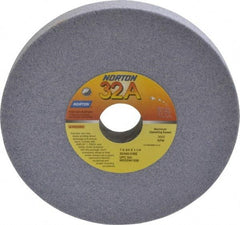 Norton - 7" Diam x 1-1/4" Hole x 3/4" Thick, I Hardness, 60 Grit Surface Grinding Wheel - Aluminum Oxide, Type 1, Medium Grade, 3,600 Max RPM, Vitrified Bond, No Recess - Exact Tool & Supply