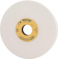 Norton - 7" Diam x 1-1/4" Hole x 1" Thick, I Hardness, 60 Grit Surface Grinding Wheel - Aluminum Oxide, Type 5, Medium Grade, 3,600 Max RPM, Vitrified Bond, One-Side Recess - Exact Tool & Supply