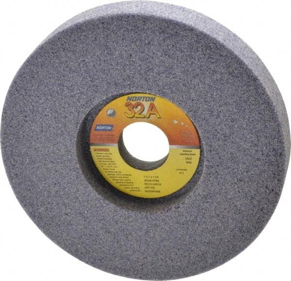 Norton - 7" Diam x 1-1/4" Hole x 1" Thick, H Hardness, 46 Grit Surface Grinding Wheel - Aluminum Oxide, Type 5, Coarse Grade, 3,600 Max RPM, Vitrified Bond, One-Side Recess - Exact Tool & Supply