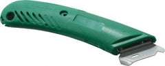 PHC - Retractable Utility Knife - 1-5/8" Blade, Green Plastic Handle, 1 Blade Included - Exact Tool & Supply