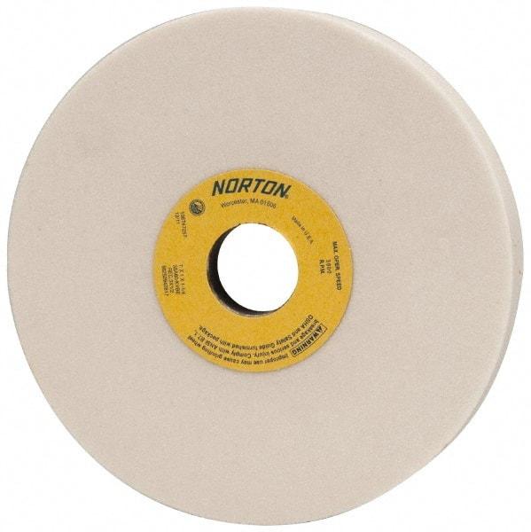 Norton - 7" Diam x 1-1/4" Hole x 1" Thick, K Hardness, 60 Grit Surface Grinding Wheel - Aluminum Oxide, Type 5, Medium Grade, 3,600 Max RPM, Vitrified Bond, One-Side Recess - Exact Tool & Supply