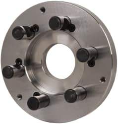 Buck Chuck Company - Adapter Back Plate for 8" Diam Self Centering Lathe Chucks - D1-6 Mount, 2.39" Through Hole Diam, 6.283mm ID, 7.87" OD, 0.985" Flange Height, Steel - Exact Tool & Supply