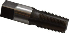 Reiff & Nestor - 3/8-18 NPTF Thread, 4 Flute Standard Pipe Tap - 2-9/16" OAL, 1-1/16" Thread Length, 0.7" Shank Diam, Nitride Finish, High Speed Steel - Exact Tool & Supply
