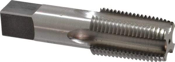 Reiff & Nestor - 1/2-14 NPT Thread, 4 Flute Standard Pipe Tap - 3-1/8" OAL, 1-3/8" Thread Length, 11/16" Shank Diam, Bright Finish, High Speed Steel - Exact Tool & Supply